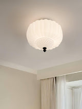 Marlo Contemporary Metal and Glass Flush Mount Ceiling Light for Modern Interiors