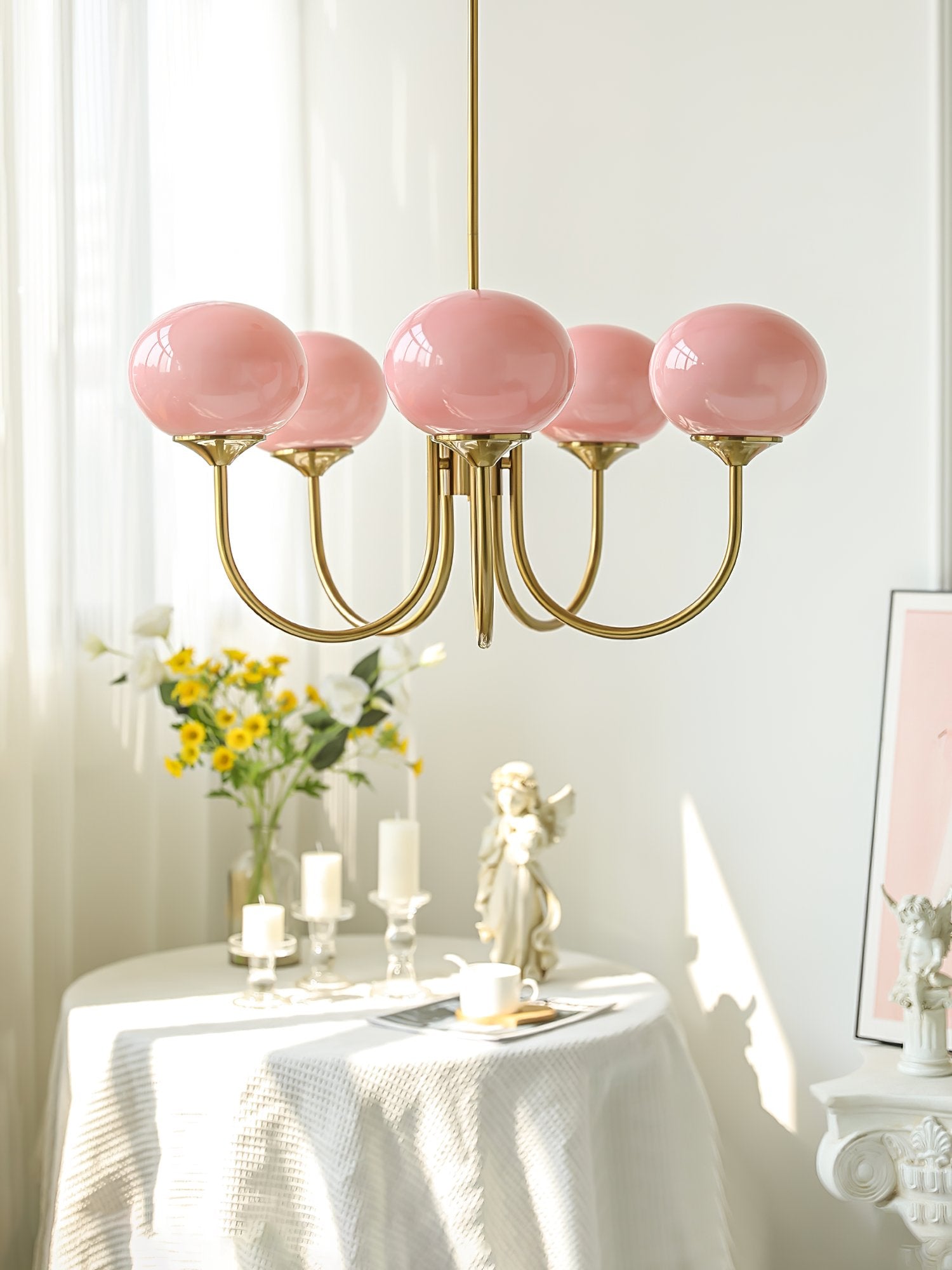 modern-marshmallow-pink-glass-pendant-light-gold-finish-ceiling-chandelier-lighting