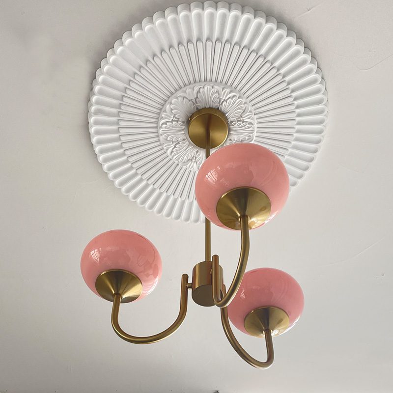 modern-marshmallow-pink-glass-pendant-light-gold-finish-ceiling-chandelier-lighting