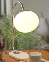 Elegant Geometric Table Lamp with Pink Glass Shade and Marble Base Gold Finish