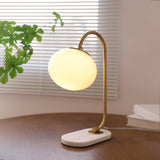 Elegant Geometric Table Lamp with Pink Glass Shade and Marble Base Gold Finish