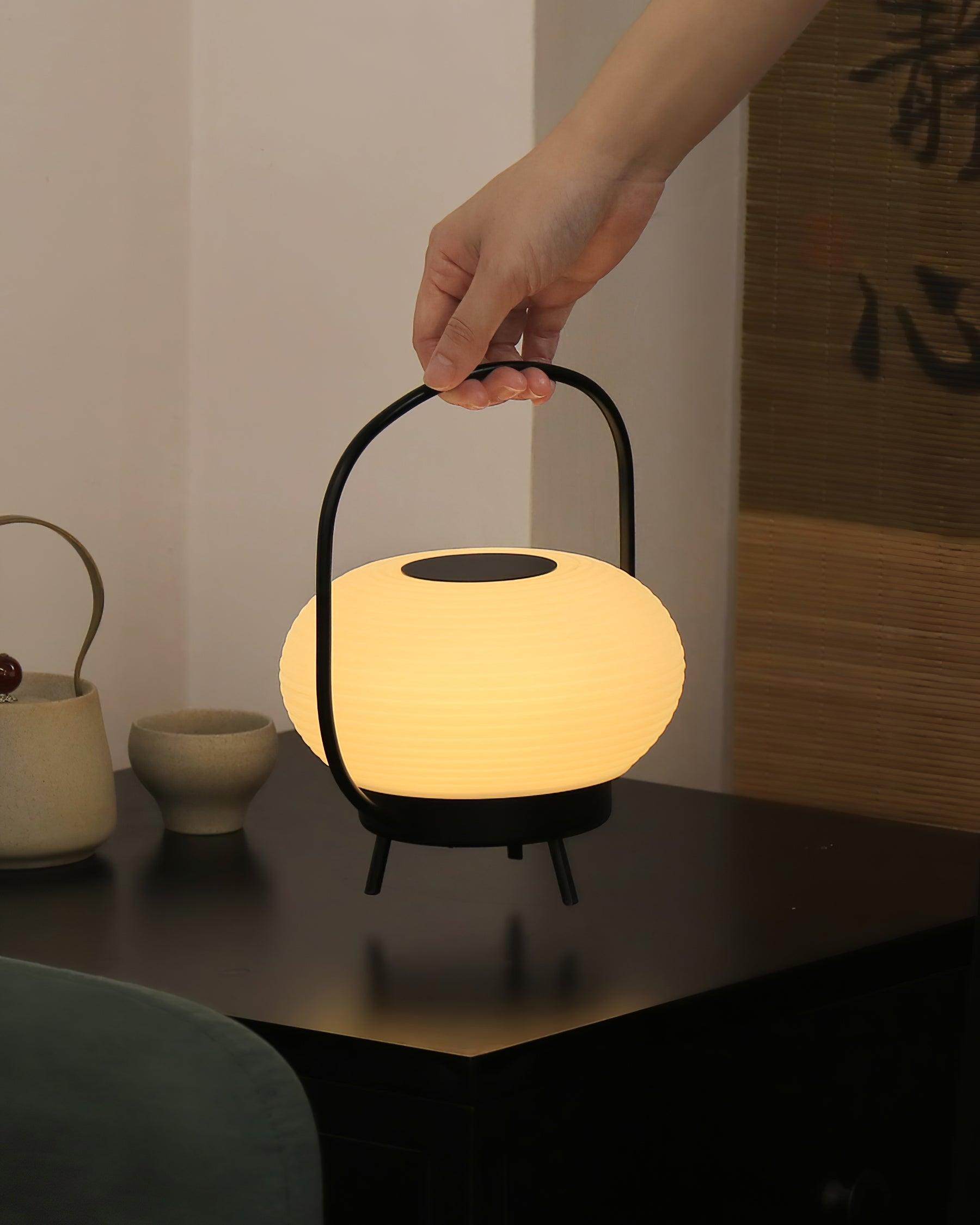 Portable LED Table Lamp with Built in Battery Cordless Retro Accent Lighting for Indoors