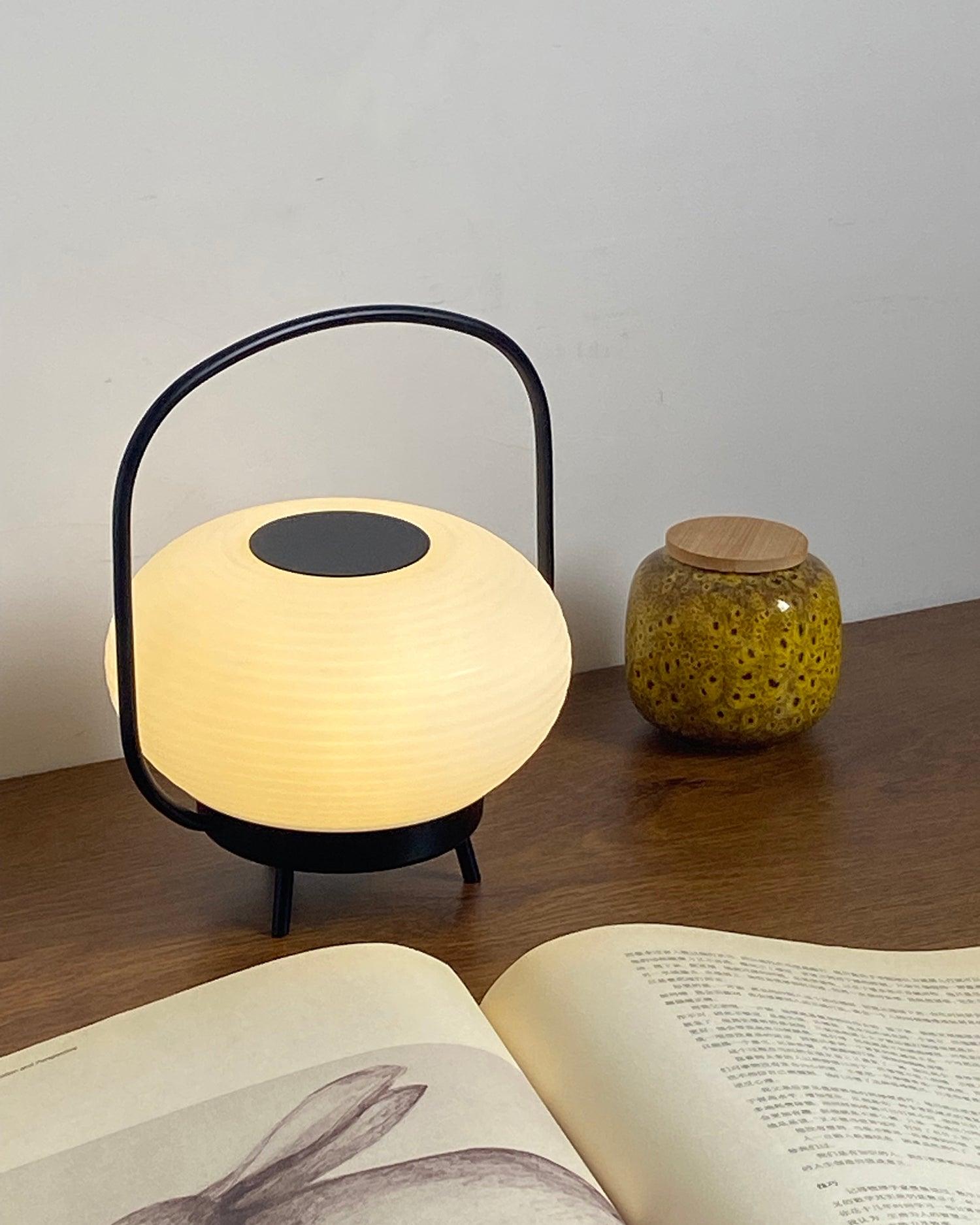 Portable LED Table Lamp with Built in Battery Cordless Retro Accent Lighting for Indoors