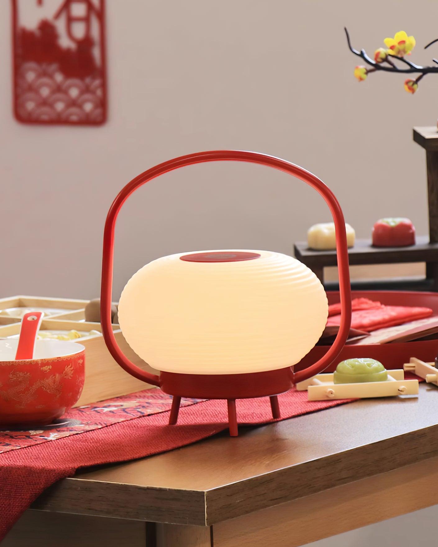 Portable LED Table Lamp with Built in Battery Cordless Retro Accent Lighting for Indoors