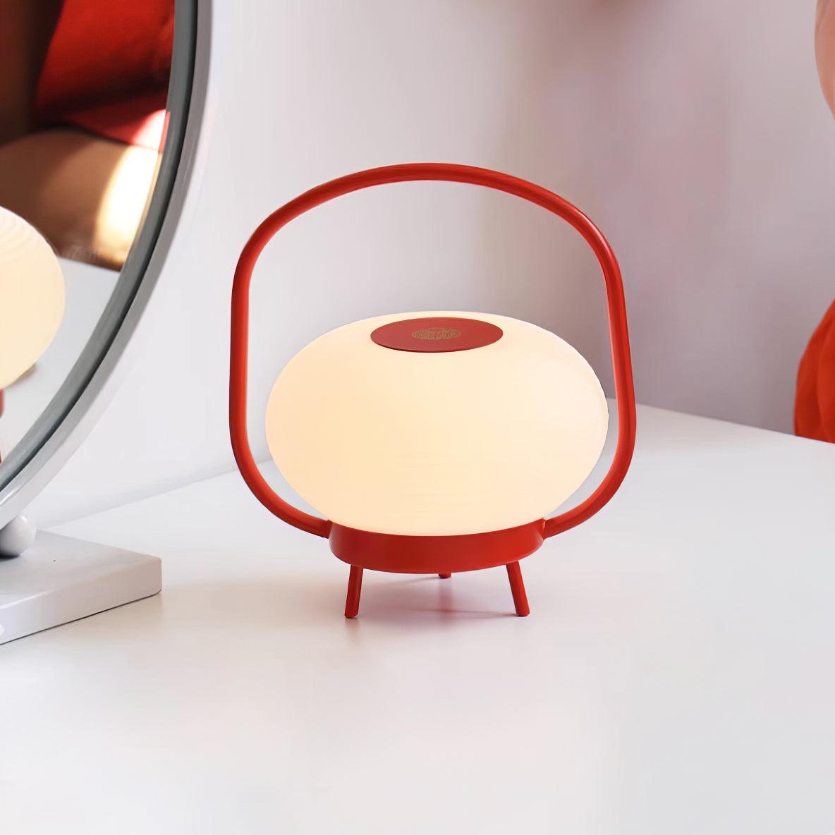 Portable LED Table Lamp with Built in Battery Cordless Retro Accent Lighting for Indoors
