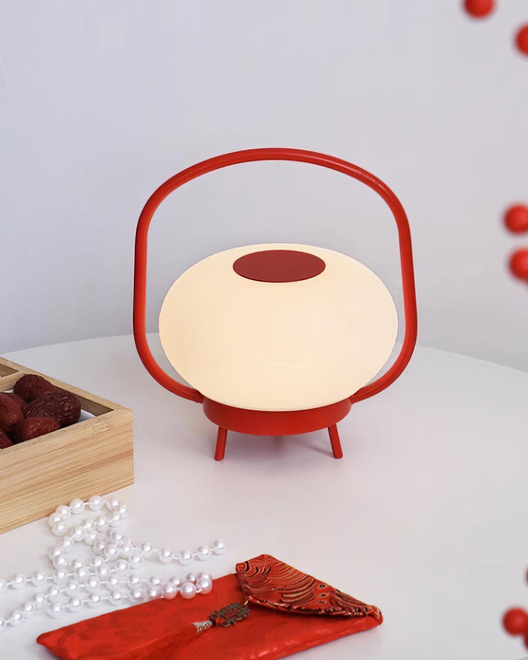 Portable LED Table Lamp with Built in Battery Cordless Retro Accent Lighting for Indoors