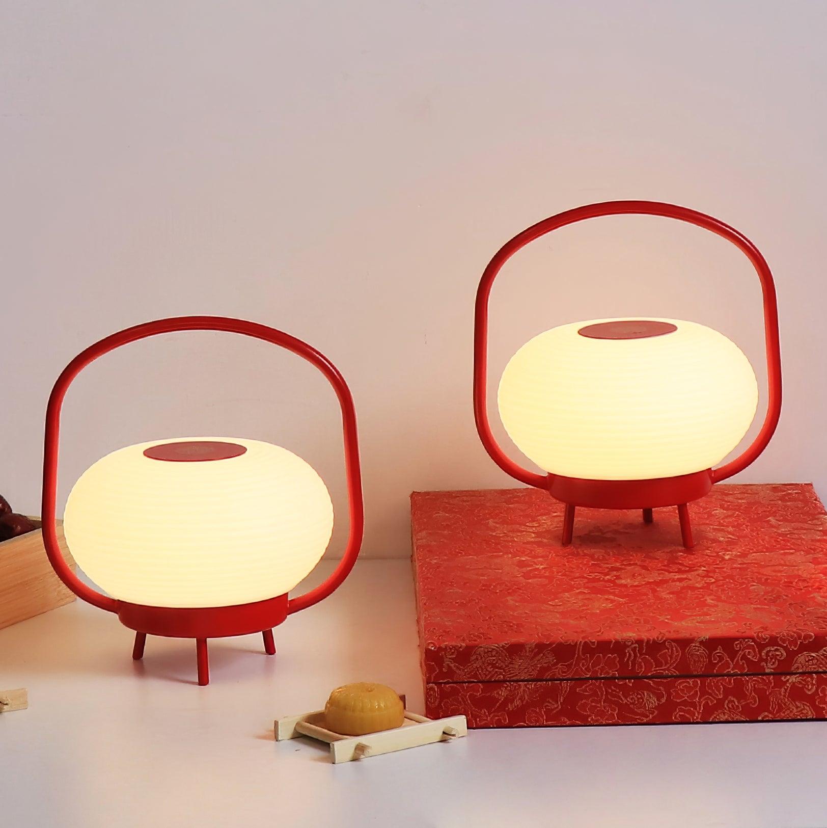 Portable LED Table Lamp with Built in Battery Cordless Retro Accent Lighting for Indoors
