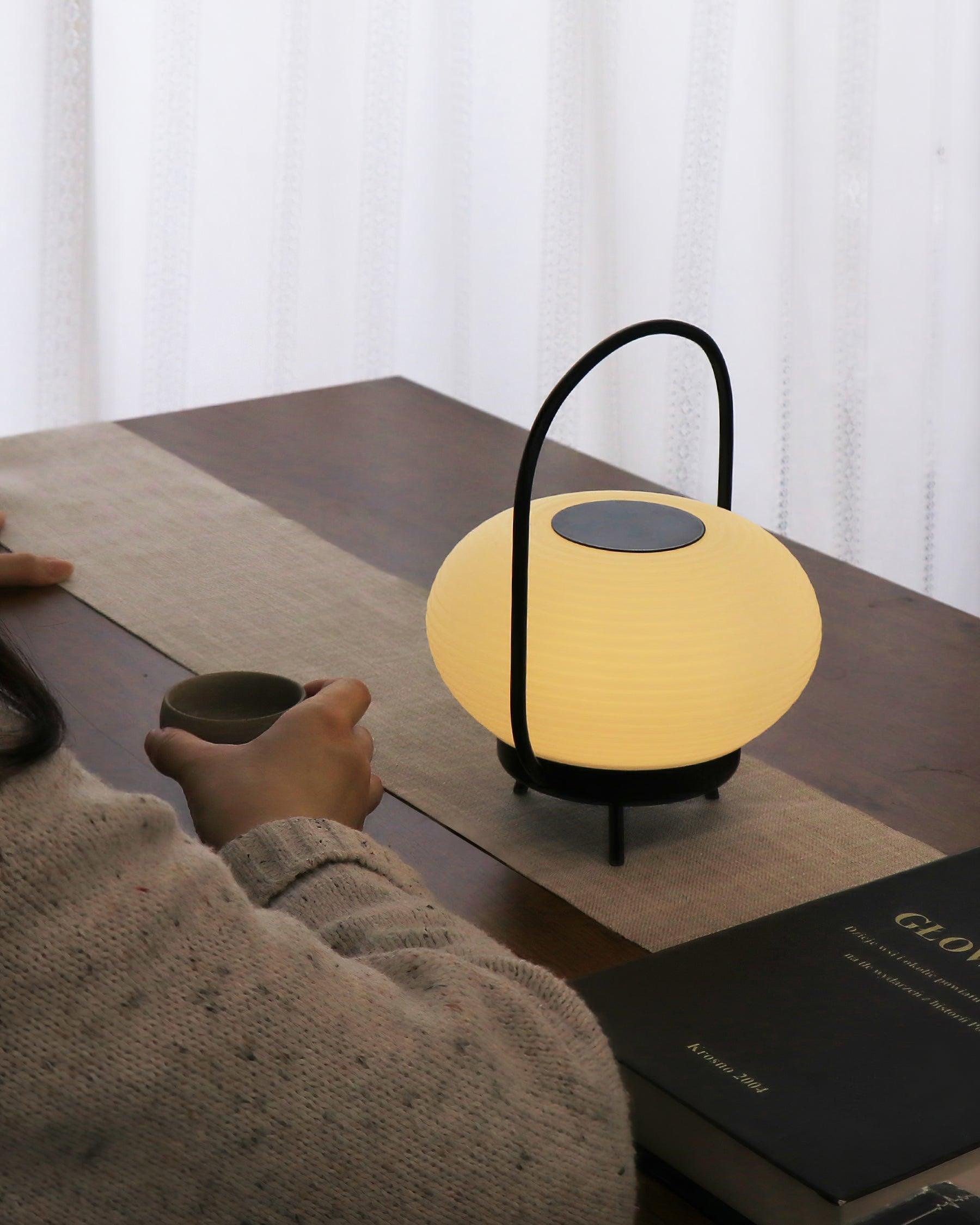 Portable LED Table Lamp with Built in Battery Cordless Retro Accent Lighting for Indoors