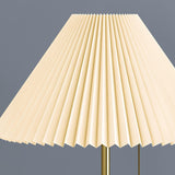Elegant Pleated Fabric Table Lamp with Solid Marble Base Modern Nightstand Lighting for Living Room