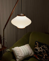 Matsusu Modern Wood and Brass Standing Floor Lamp with Ash Wood Finishes