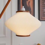 Matsusu Modern Wood and Brass Standing Floor Lamp with Ash Wood Finishes