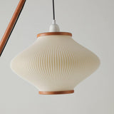 Matsusu Modern Wood and Brass Standing Floor Lamp with Ash Wood Finishes