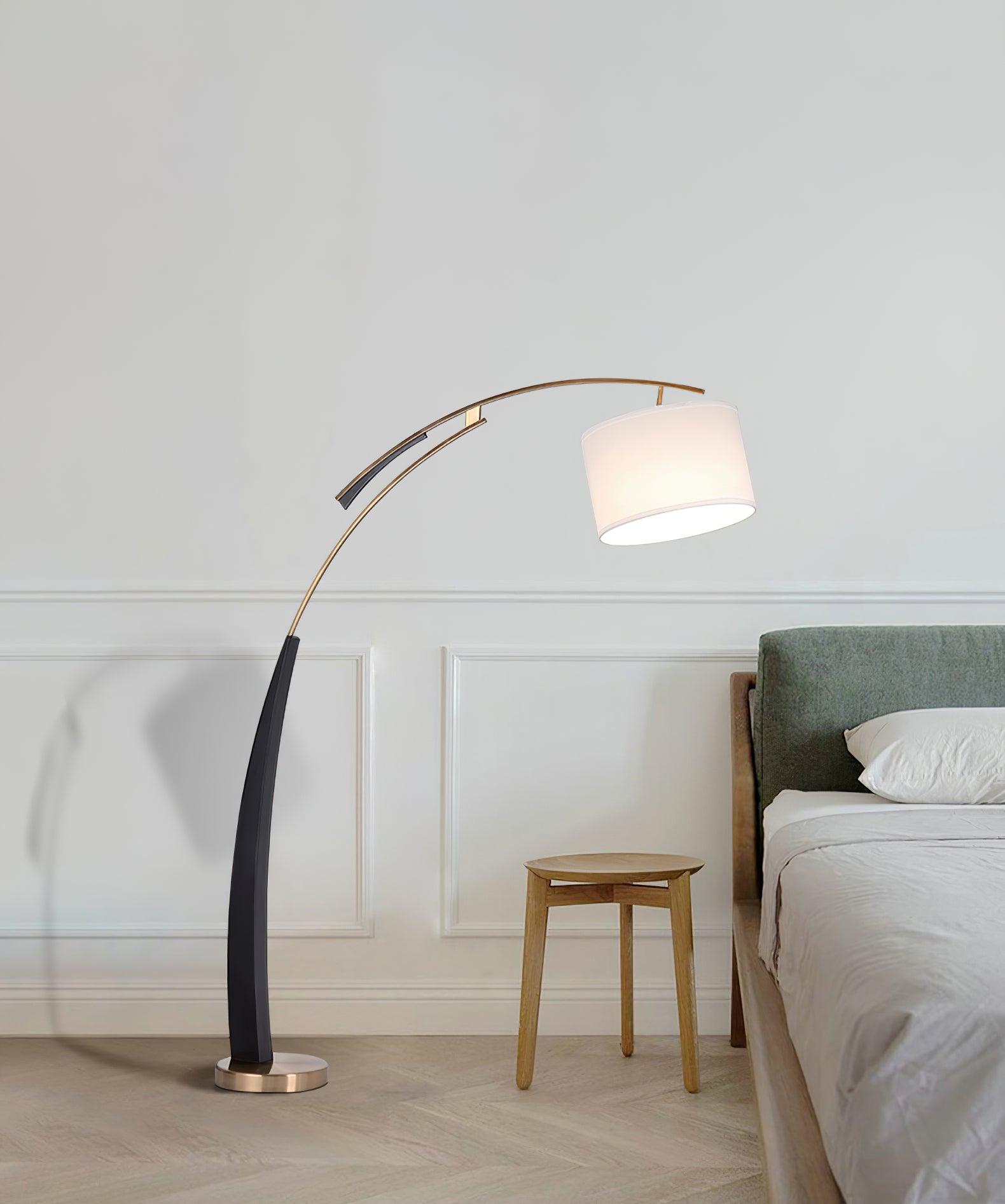 Elegant Arc Floor Lamp Large Curved Standing Light for Sofa and Dining Areas