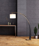 Elegant Arc Floor Lamp Large Curved Standing Light for Sofa and Dining Areas