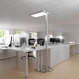 Matthis Modern LED Office Floor Lamp Aviation Grade Aluminum Standing Task Light White Finish