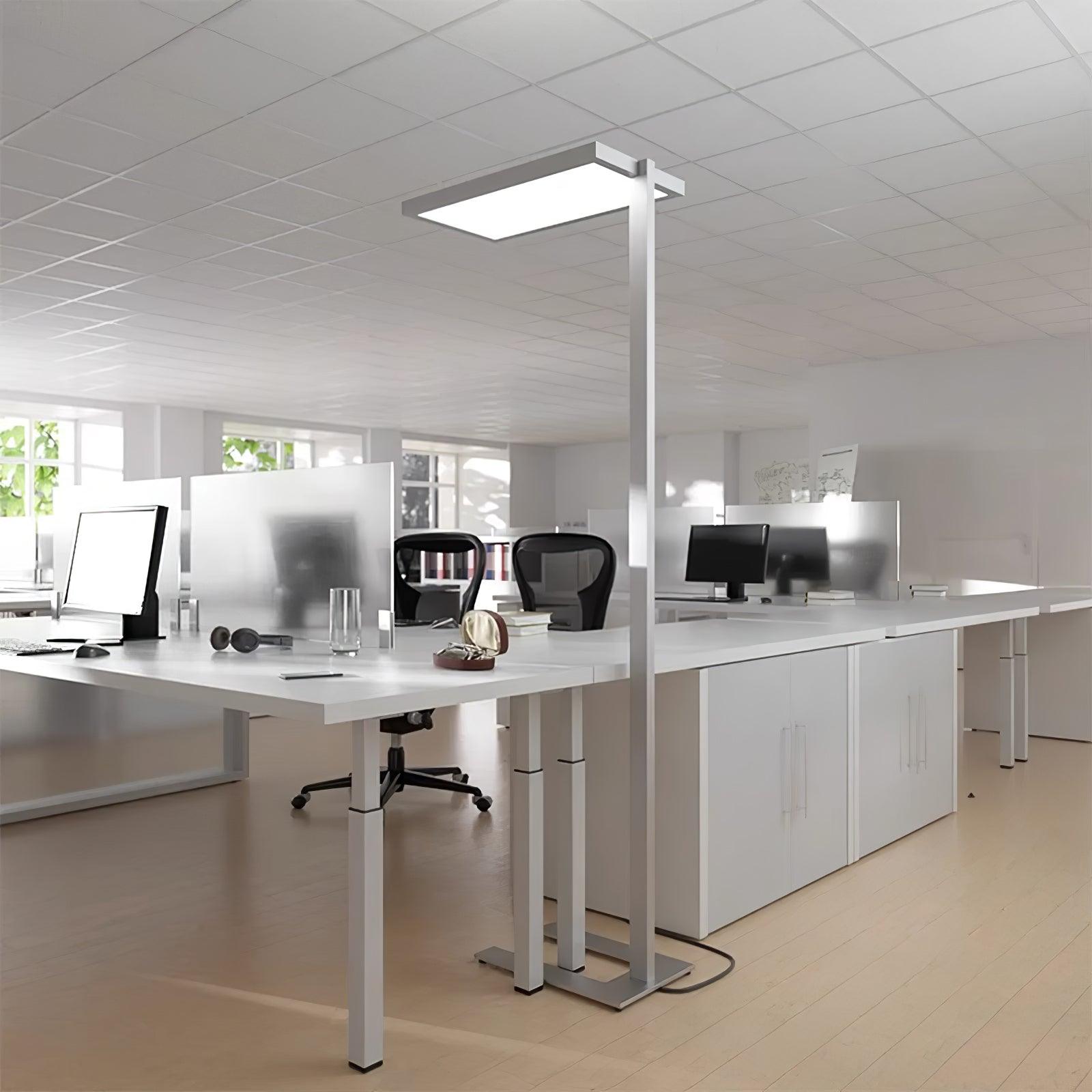 Matthis Modern LED Office Floor Lamp Aviation Grade Aluminum Standing Task Light White Finish