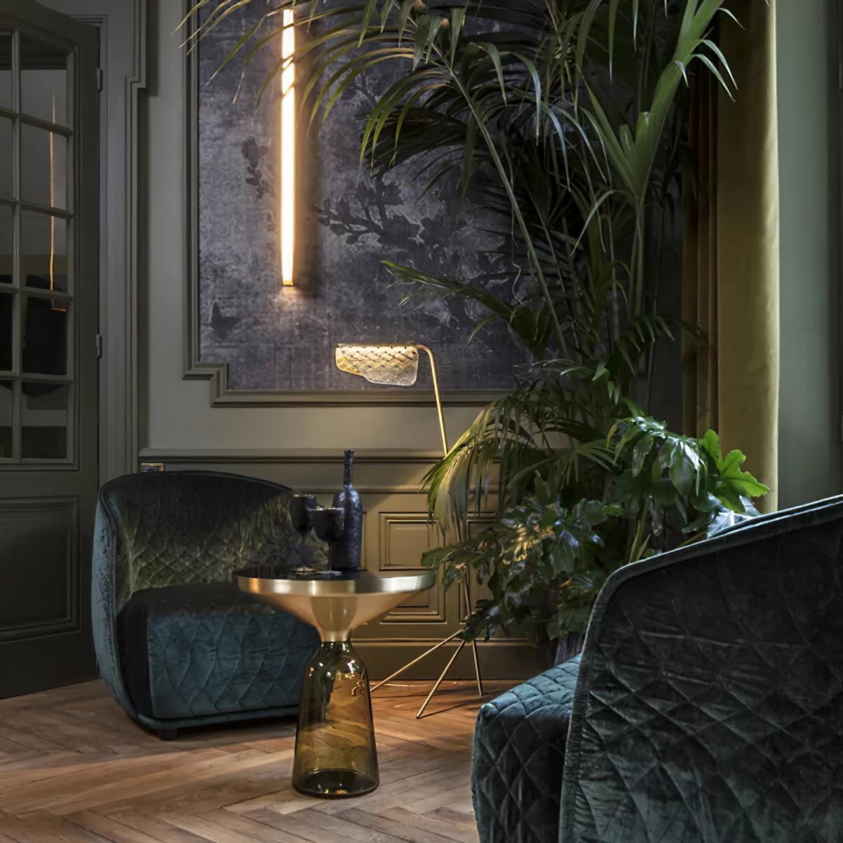 Modern Mediterranea Perforated Gold Metal LED Floor Lamp for Reading and Interior Lighting