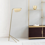 Modern Mediterranea Perforated Gold Metal LED Floor Lamp for Reading and Interior Lighting
