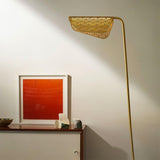 Modern Mediterranea Perforated Gold Metal LED Floor Lamp for Reading and Interior Lighting