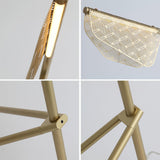 Modern Mediterranea Perforated Gold Metal LED Floor Lamp for Reading and Interior Lighting