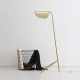 Modern Mediterranea Perforated Gold Metal LED Floor Lamp for Reading and Interior Lighting