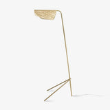Modern Mediterranea Perforated Gold Metal LED Floor Lamp for Reading and Interior Lighting