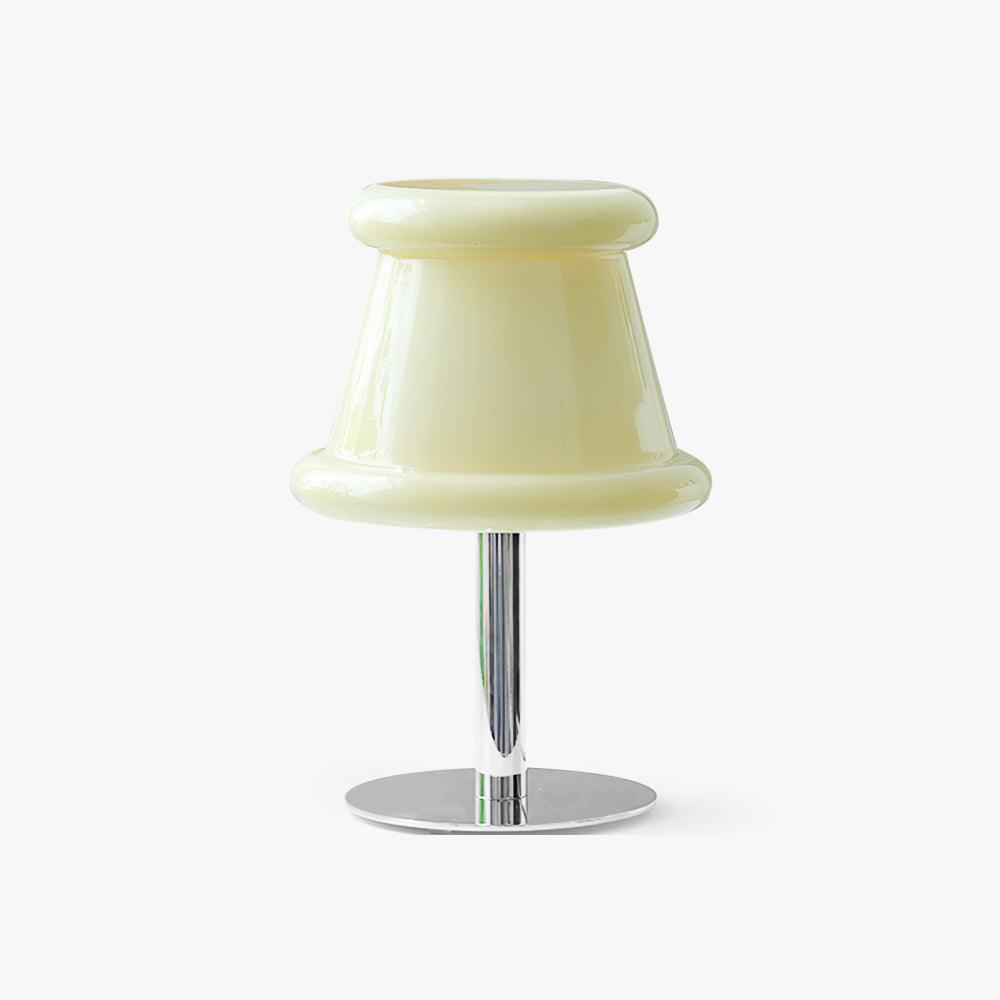 Contemporary Glass Globe Table Lamp with Chrome Base for Living Room and Desk