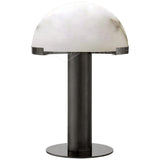 Contemporary Alabaster Stone Table Lamp with Bronze Finish for Luxury Bedroom and Office Lighting
