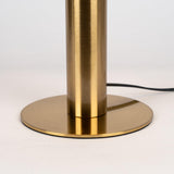 Contemporary Alabaster Stone Table Lamp with Bronze Finish for Luxury Bedroom and Office Lighting