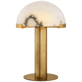 Contemporary Alabaster Stone Table Lamp with Bronze Finish for Luxury Bedroom and Office Lighting