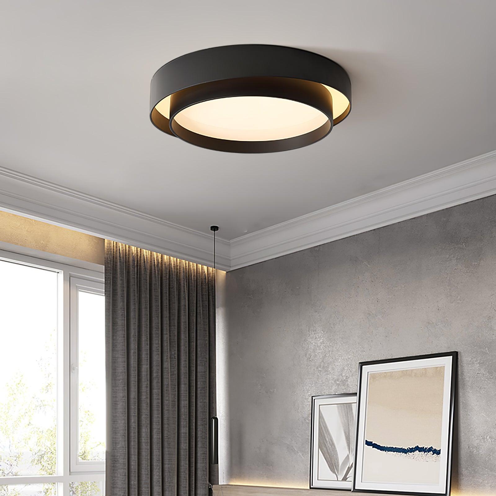 Modern Melody LED Flush Mount Ceiling Light Contemporary Cylindrical Lighting Fixture