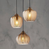 modern-ribbed-glass-pendant-light-with-melon-shade-for-dining-room