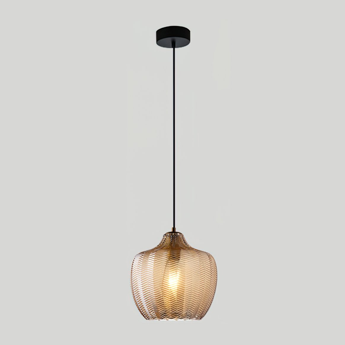 modern-ribbed-glass-pendant-light-with-melon-shade-for-dining-room