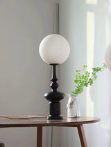 Architectural Roman Column Accent Lamp Elegant Resin and Glass Table Light