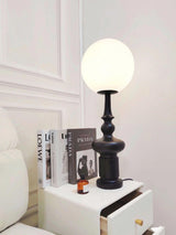 Architectural Roman Column Accent Lamp Elegant Resin and Glass Table Light