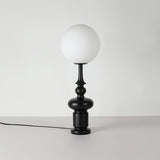 Architectural Roman Column Accent Lamp Elegant Resin and Glass Table Light