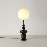 Architectural Roman Column Accent Lamp Elegant Resin and Glass Table Light