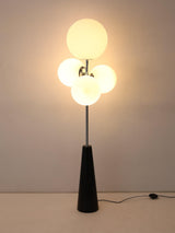Decorative Melting Glass Column Floor Lamp Standing Light with Marble Base