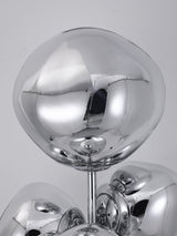 Decorative Melting Glass Column Floor Lamp Standing Light with Marble Base