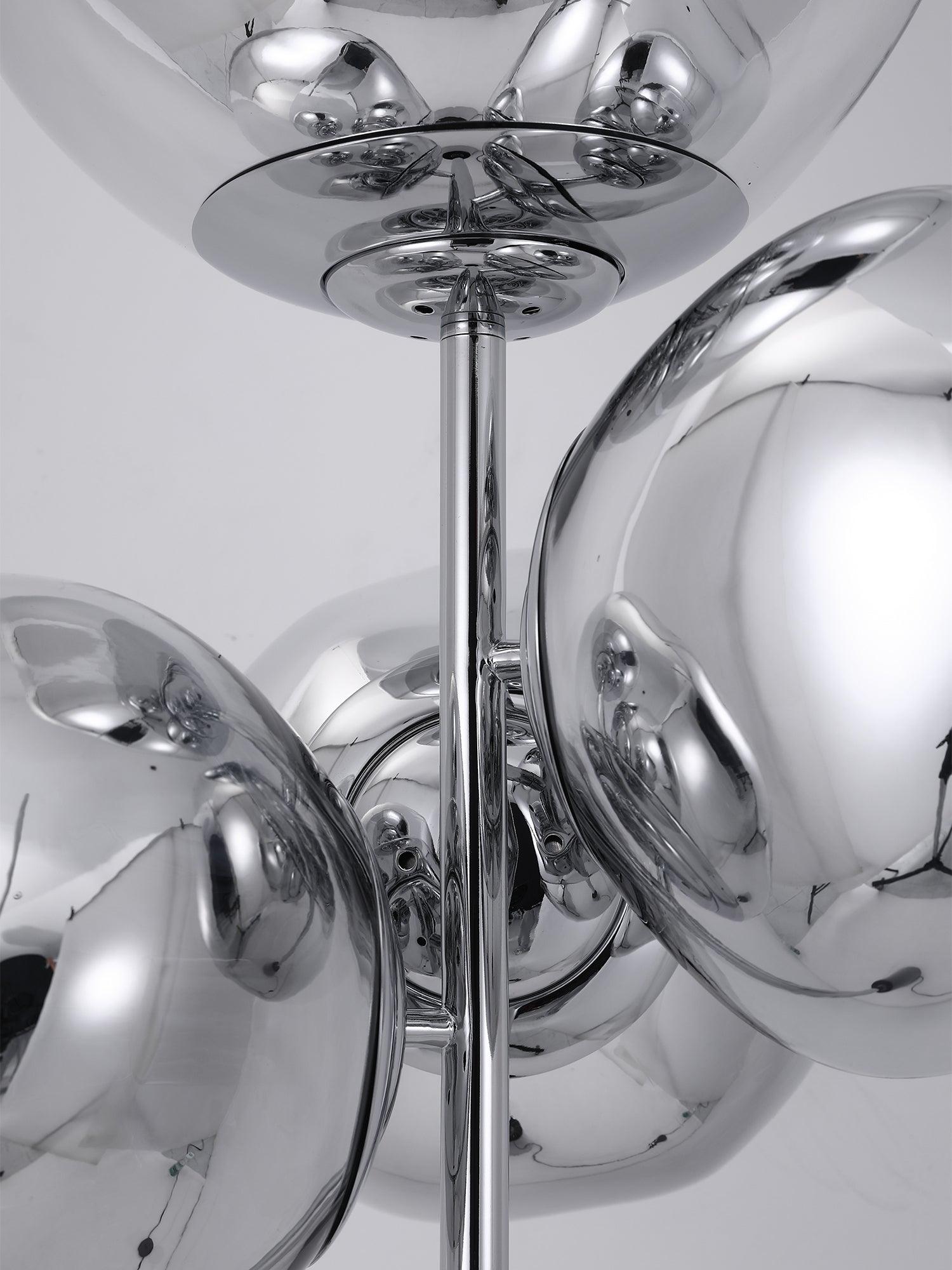 Decorative Melting Glass Column Floor Lamp Standing Light with Marble Base