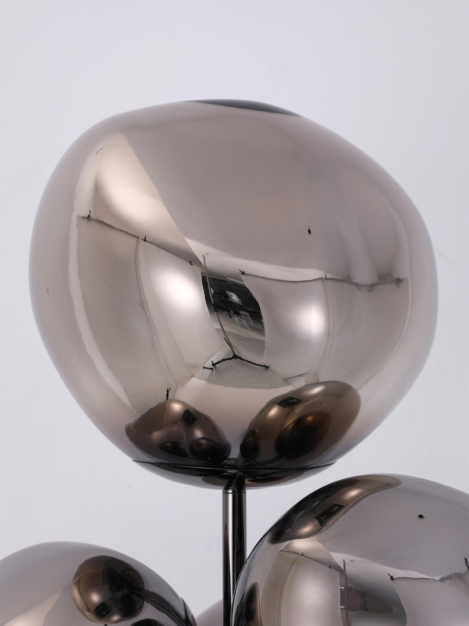 Decorative Melting Glass Column Floor Lamp Standing Light with Marble Base