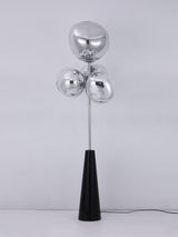 Decorative Melting Glass Column Floor Lamp Standing Light with Marble Base