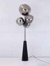 Decorative Melting Glass Column Floor Lamp Standing Light with Marble Base