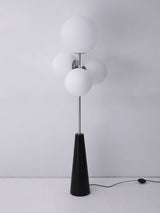 Decorative Melting Glass Column Floor Lamp Standing Light with Marble Base