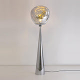 Modern Melt Glass Cone Floor Lamp Tall Decorative Standing Light