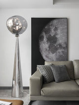 Modern Melt Glass Cone Floor Lamp Tall Decorative Standing Light