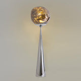 Modern Melt Glass Cone Floor Lamp Tall Decorative Standing Light