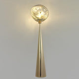 Modern Melt Glass Cone Floor Lamp Tall Decorative Standing Light