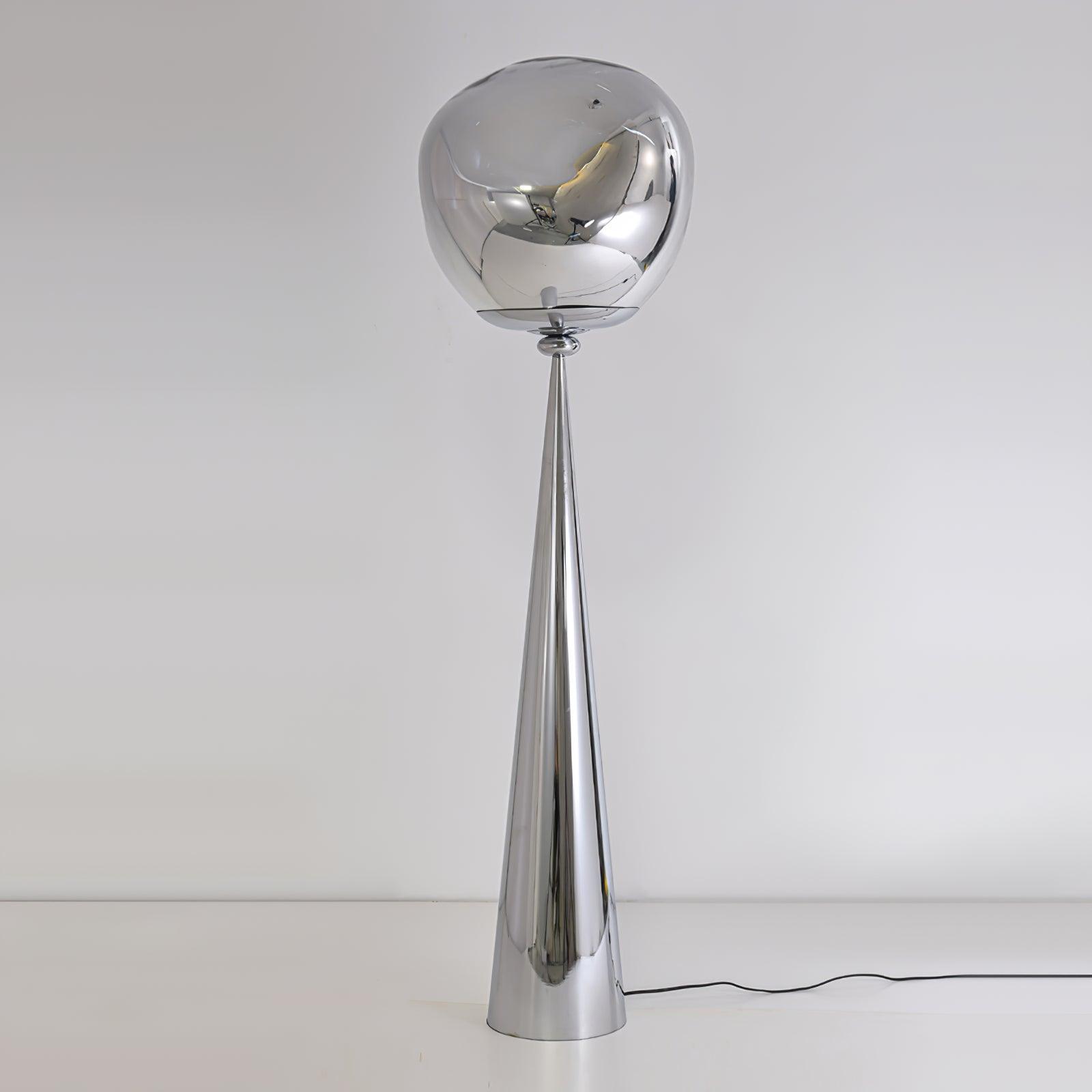 Modern Melt Glass Cone Floor Lamp Tall Decorative Standing Light