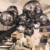 Multi Head Lava Melting Glass Pendant Light Round Ceiling Chandelier for Modern Interiors